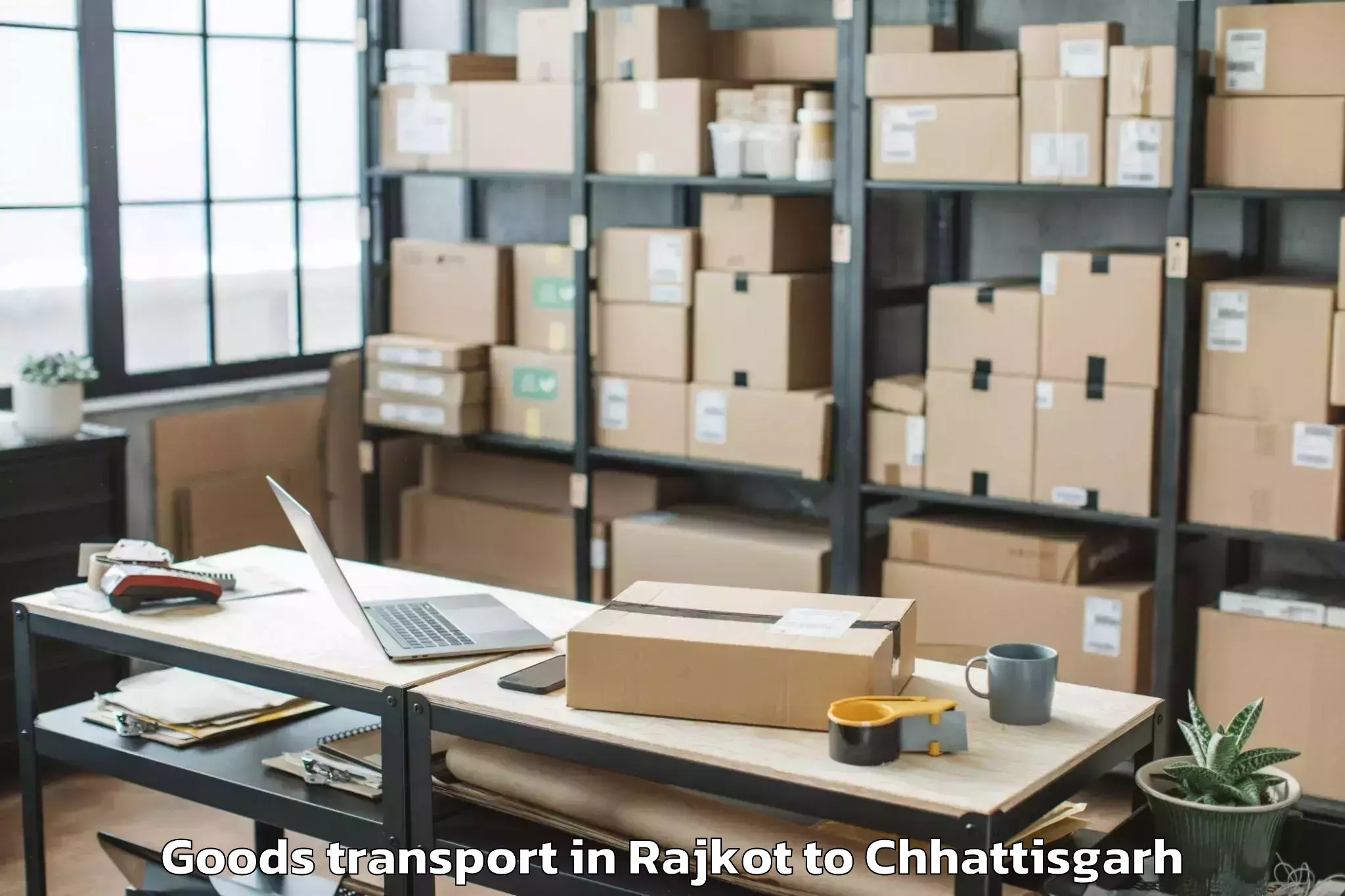 Book Rajkot to Mahasamund Goods Transport